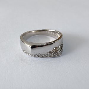925 sterling silver cross design ladies ring