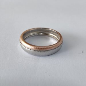 925 sterling silver rose gold consept ladies and gents ring
