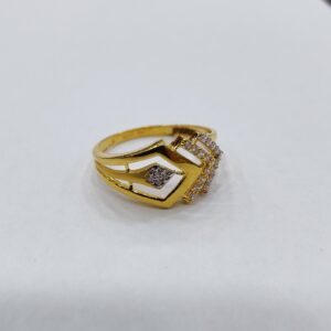 22k gold contemporary diamond ladies ring