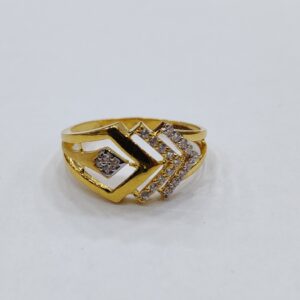 22k gold contemporary diamond ladies ring