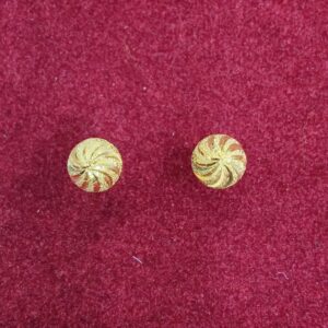 916 gold vertical round shape tops Earring