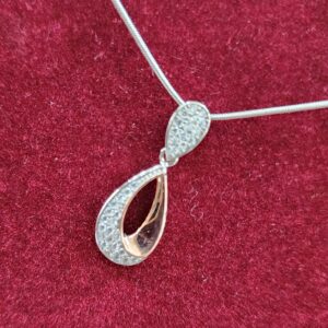 925 Sterling Silver 2 Ton Chain Pendant Set