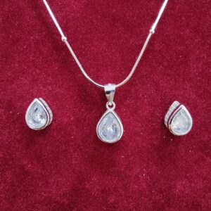 925 silver lamp shape chain pendant set
