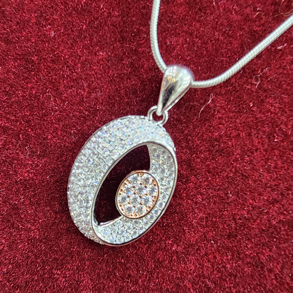 925 silver Oval Shape pendant set - Image 3