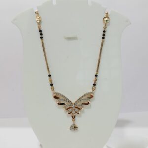 18k gold rose gold CZ mangalsutra