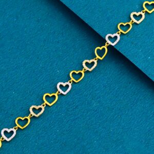 22K 916 Gold Modern Heart Shape Bracelet