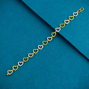 22K 916 Gold Modern Heart Shape Bracelet