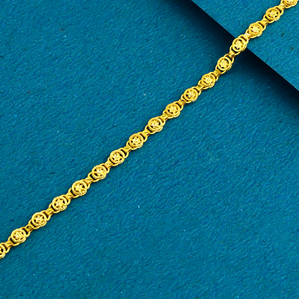 916 22K Gold Plain Fancy Ledies Bracelet