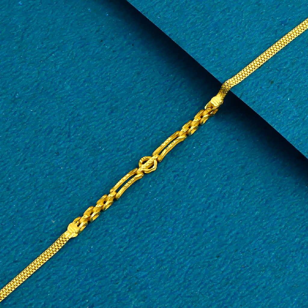 22K 916 Gold Plain Ledies Classic Bracelet
