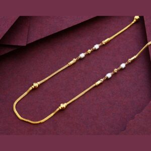 22k gold fancy rhodium chain