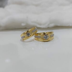 22k gold diamond couple ring