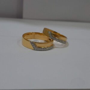 916 gold CZ couple ring