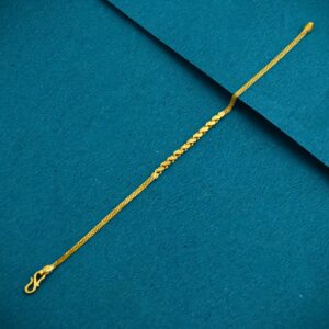 22K 916 Gold Plain Fancy Ledies Bracelet