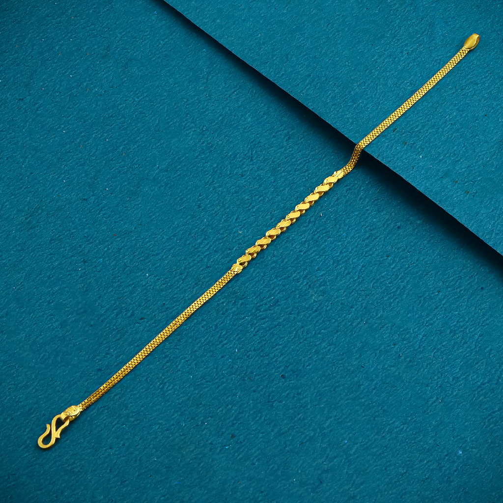 22K 916 Gold Plain Fancy Ledies Bracelet