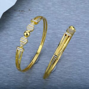 22k gold paan shape bangle