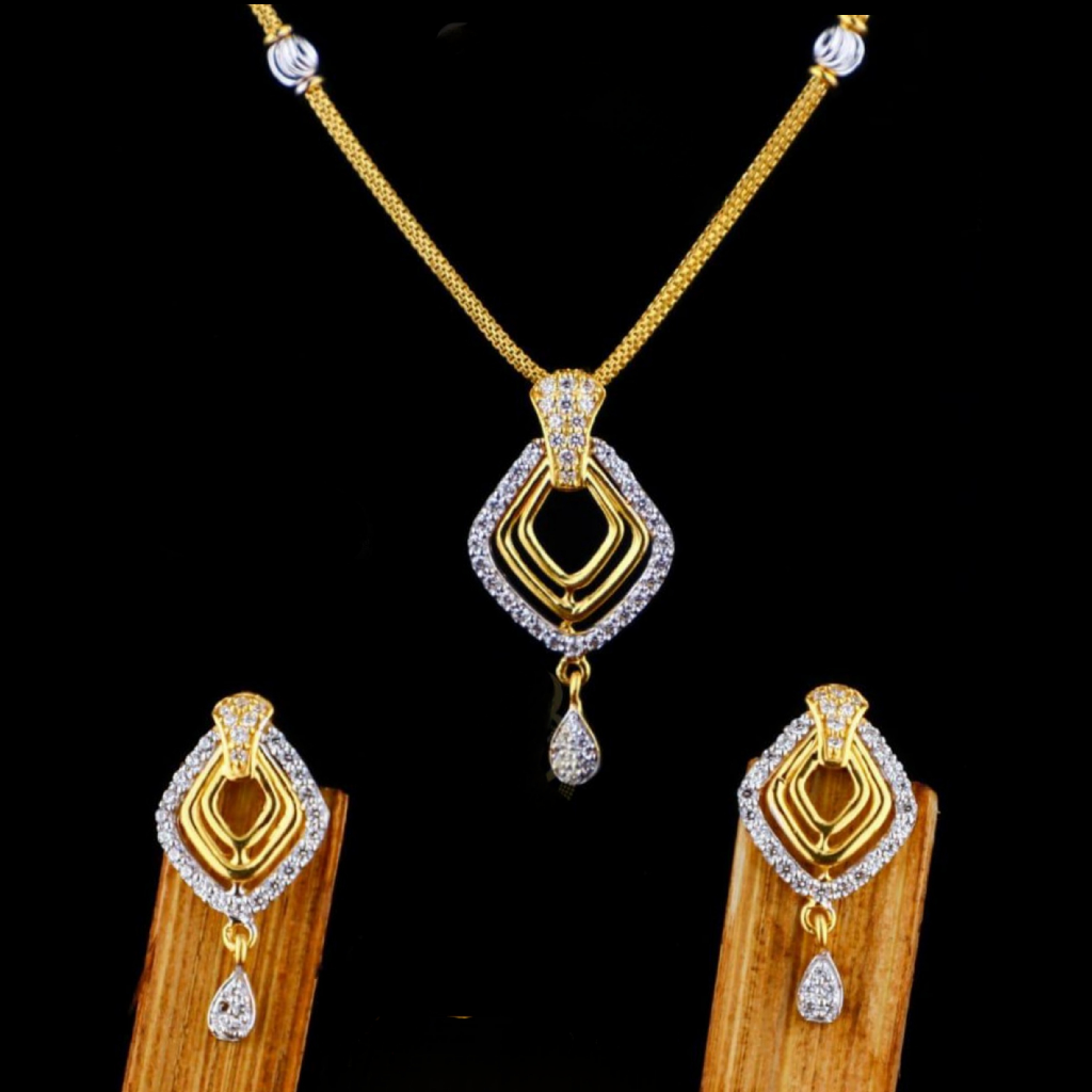 22k gold diamond Necklace set