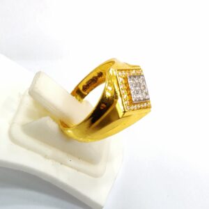 916 Gold Diamond Shape Ring For Men