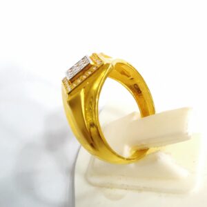 916 Gold Diamond Shape Ring For Men
