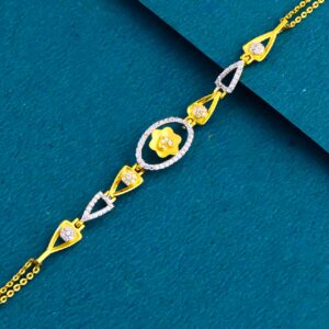 22K Gold Exclusive Flower Design Bracelet