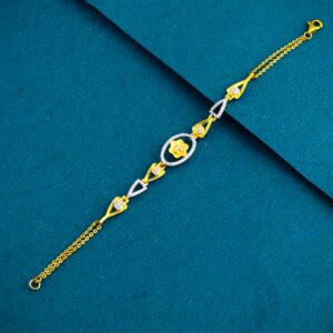 22K Gold Exclusive Flower Design Bracelet