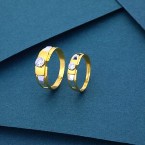22K916 Single Stone Couple Ring