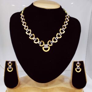 22kt gold designer diamond necklace set