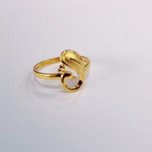 916 Plain Gold Peacock Design Ladies Ring