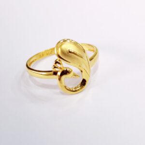 916 Plain Gold Peacock Design Ladies Ring