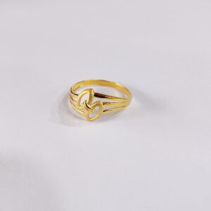 916 Gold Plain Fancy Ladies Ring