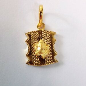 22K Gold Ganesh Design Gents Pendant