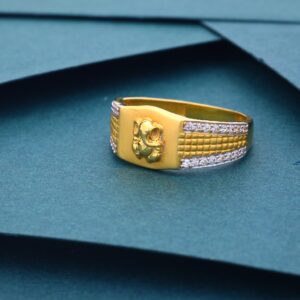22KT Gold Ganpanti Ring AJ-053