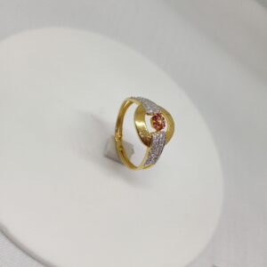 916 Gold CZ Ladies Ring