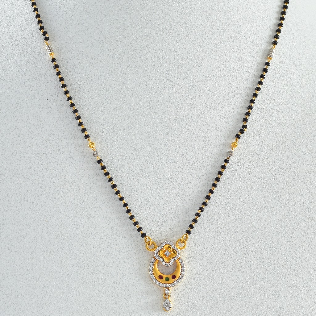 916 gold fancy single line mangalsutra