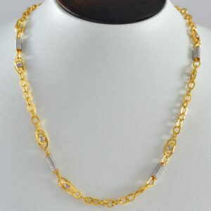 22K Gold Fancy Gents Chain