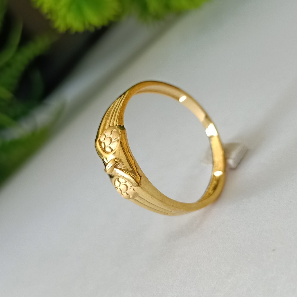 22k gold plain gold ring
