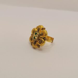 916 Gold Flower Design Ring