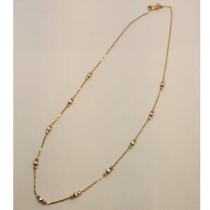 18k gold plain chain