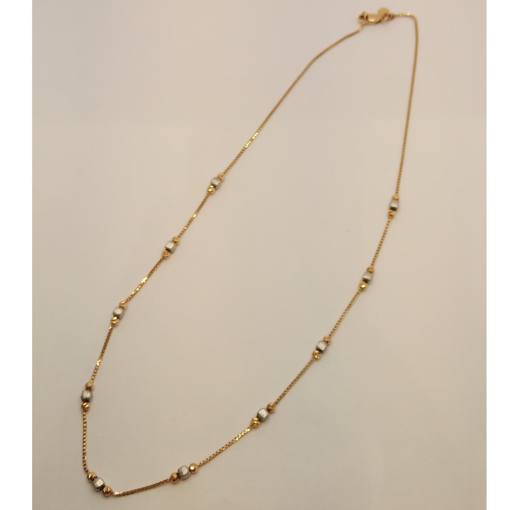 18k gold plain chain