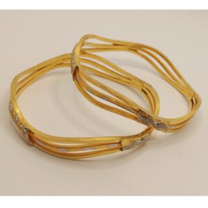 916 gold zigzag design copper kadli