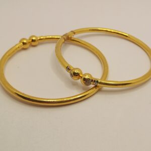916 Gold Plain Ball Pipe Kadli