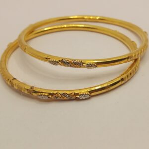 22K Gold Leaf Design Kadli Bangle