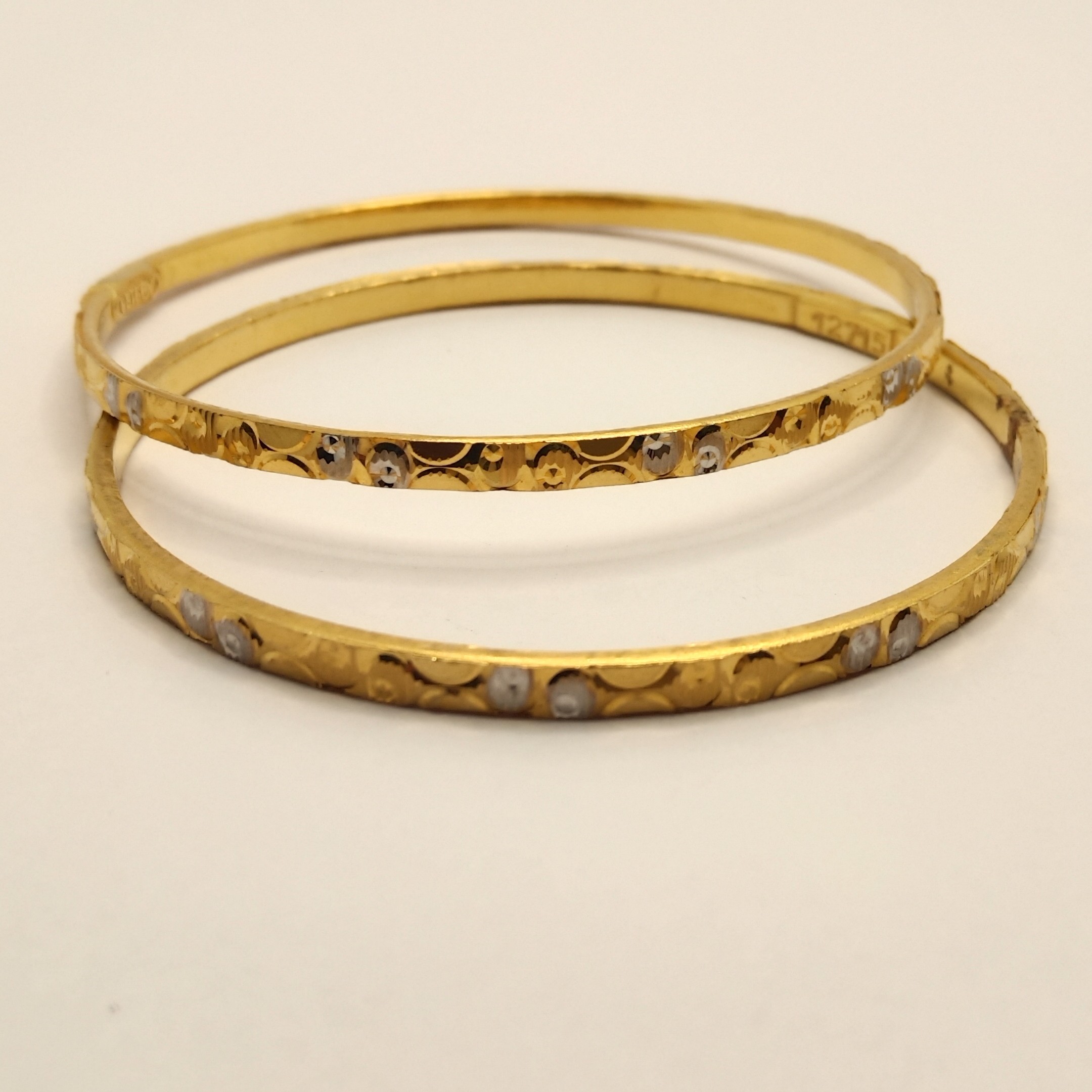 22K Gold 2 Piece Bangle