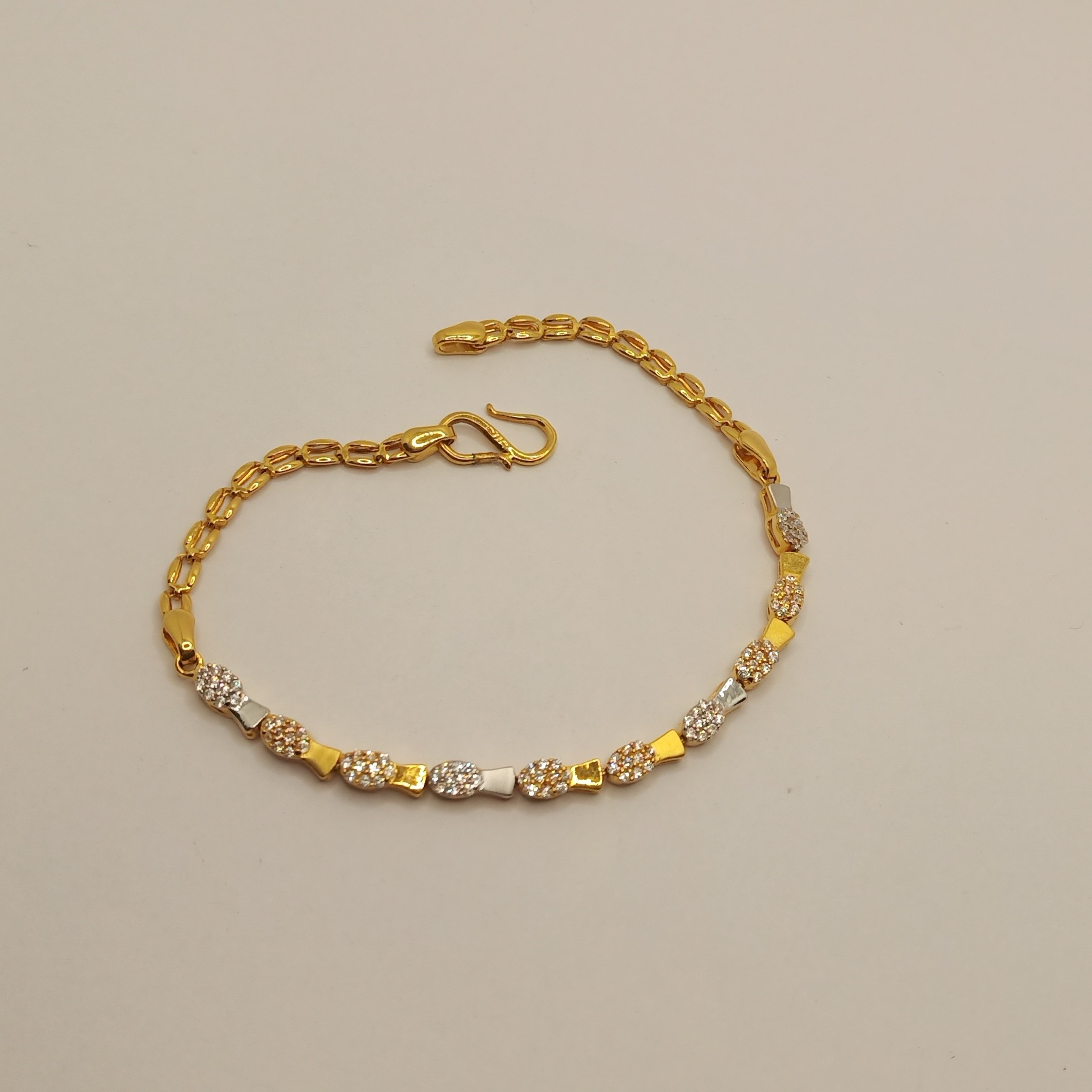 22K Gold CZ Delicate Bracelet