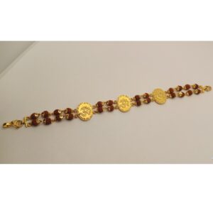 916 gold om with rudraksh bracelet
