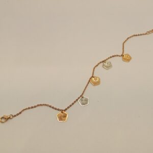 Rose Gold Pentagon Shape Lucky