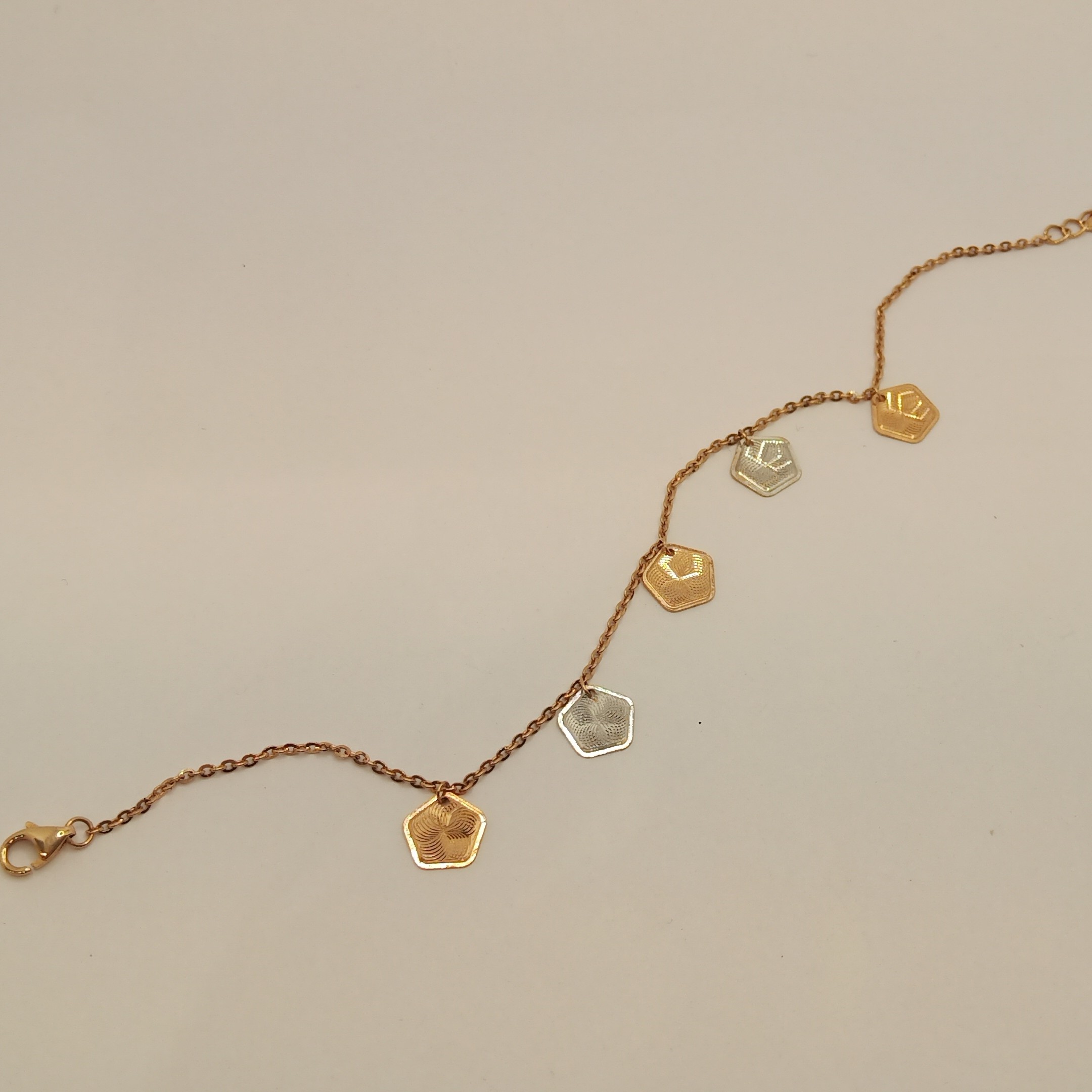 Rose Gold Pentagon Shape Lucky