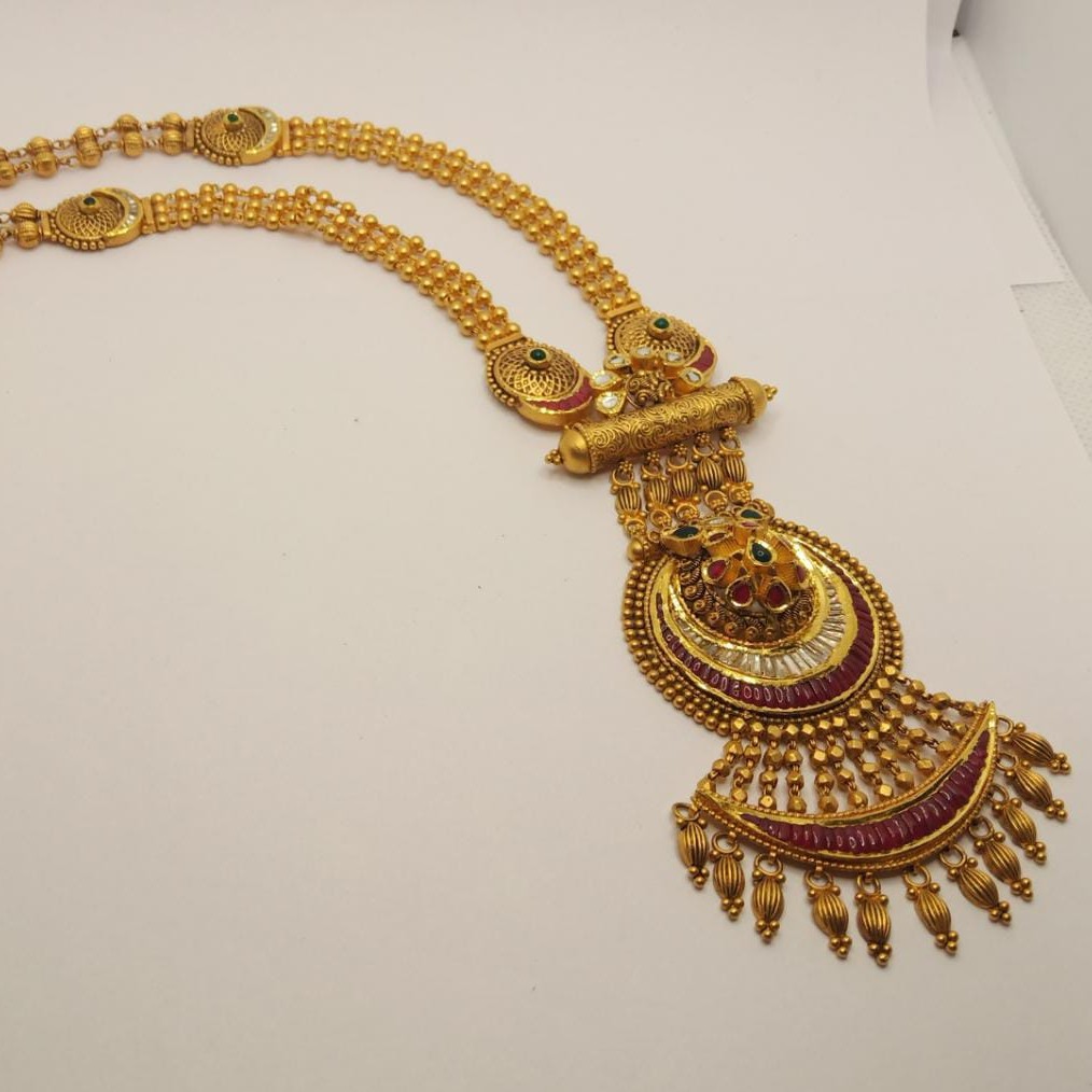 916 Gold Antiue Bridal Necklace Set