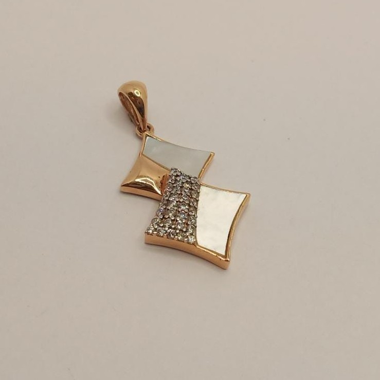 18k gold diamond pendant
