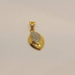 22k gold cz diamond pendant