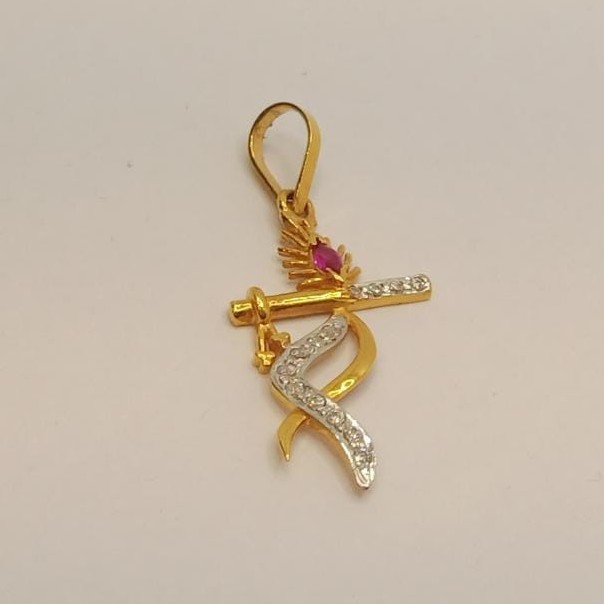 22k gold krishna pendant